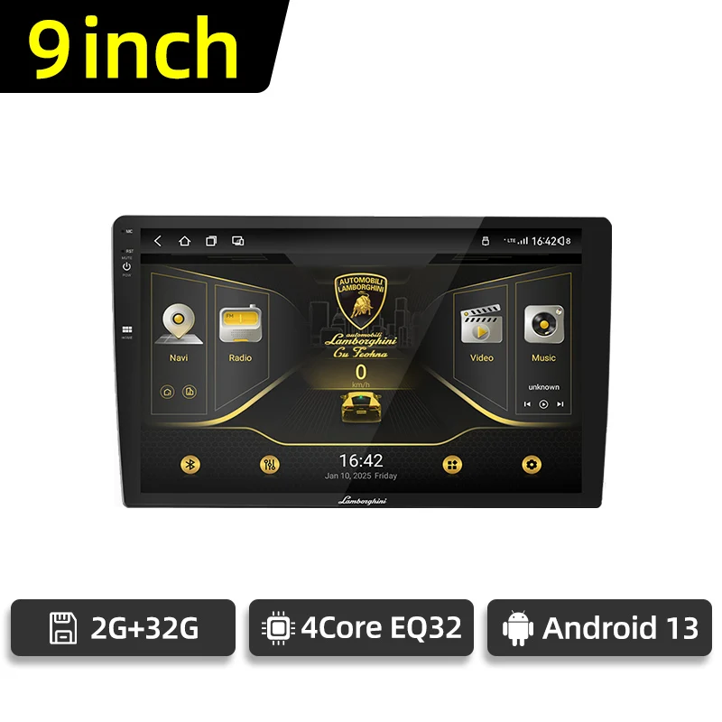2din Android 13 Autoradio Carplay Android Auto lecteur vidéo multimédia universel 9/10.1 pouces DSP RDS GPS Autoradio 2G + 32G