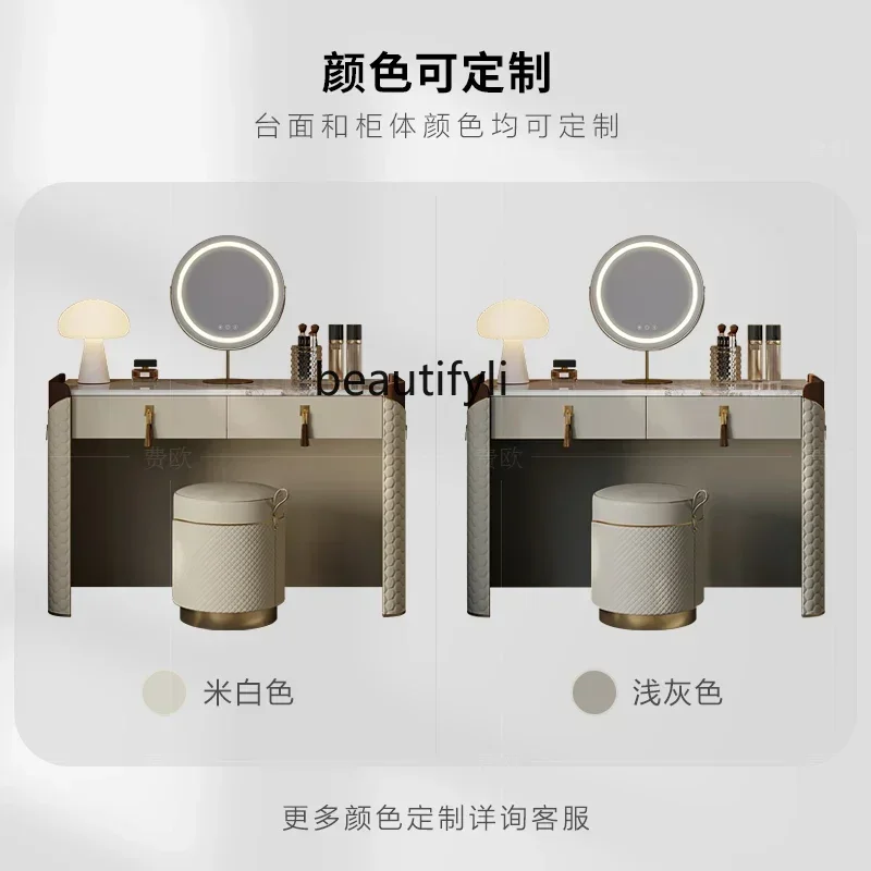 32Light luxury makeup table bedroom modern designer marble Italian high-end dressing table