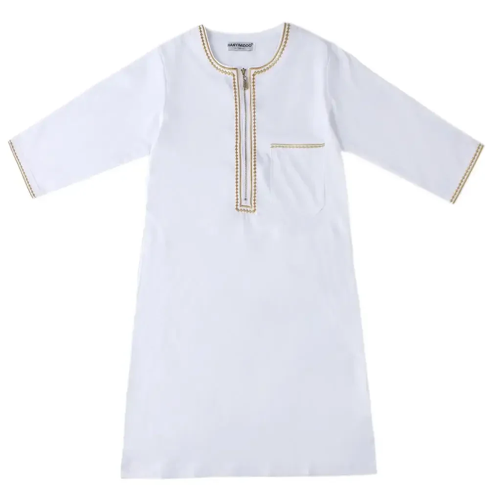 Baju panjang anak laki-laki, baju gamis Abaya Jubba Thobe, jubah Kaftan Arab Saudi, Kaftan, Muslim, anak-anak Ramadan