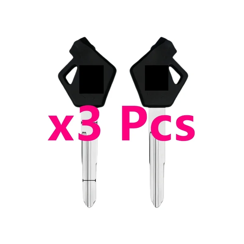 New 3pcs Blank Key Replacement Motorcycle Key Uncut for SUZUKI Qingqi UU 125 Small Dolphin Embryo