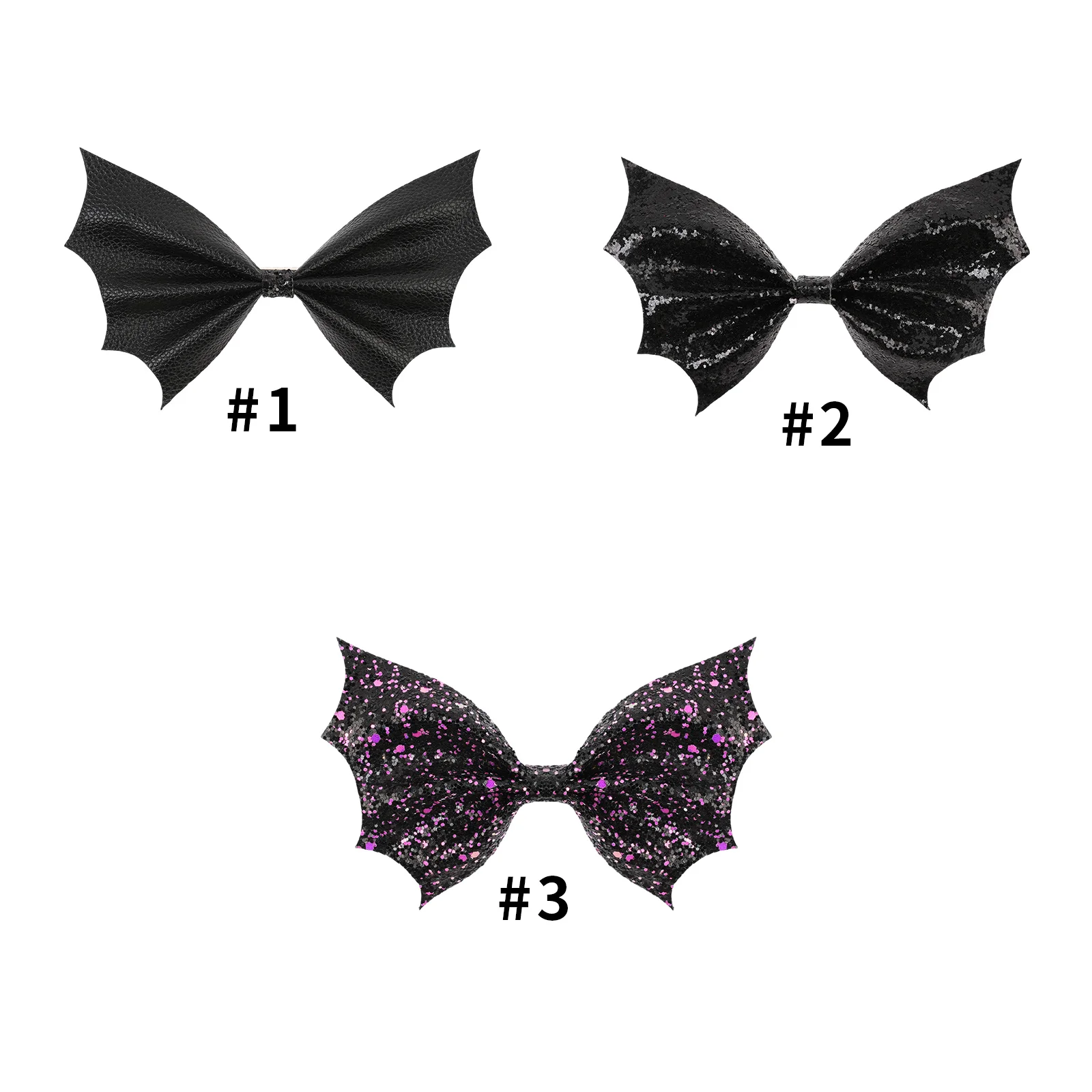 1pcs Halloween Barrettes Bat Wing Bow Hair Clips Girls Bangs Clips for Party Performance Headdress Barrettes Cosplay Headwear view 6