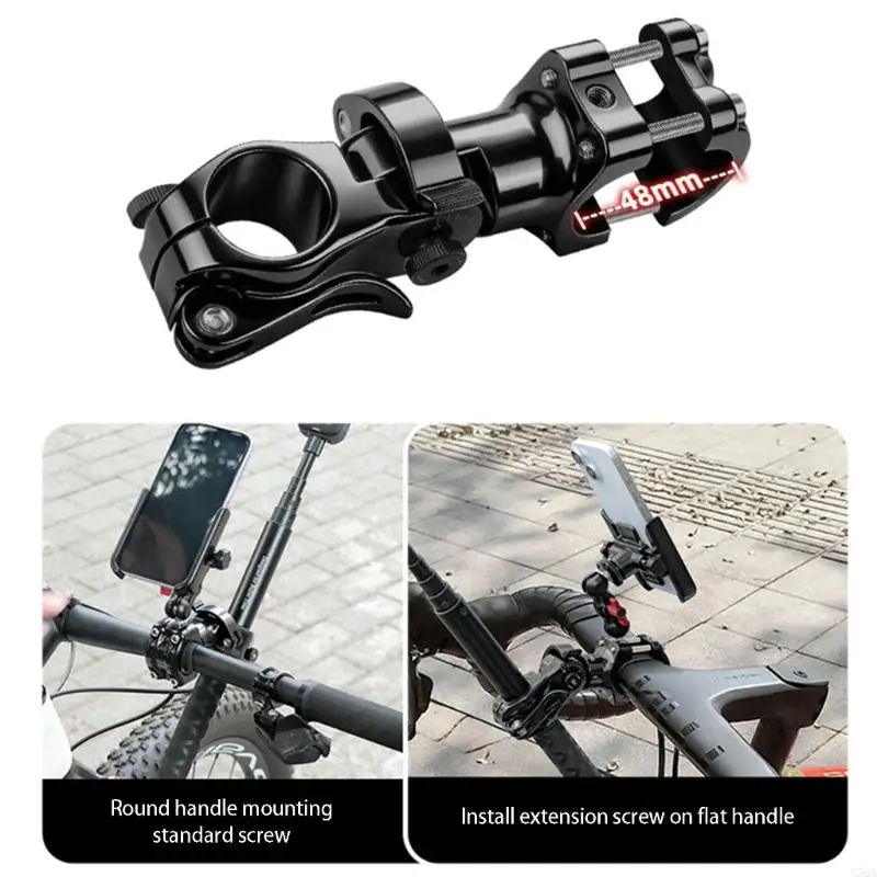 

Metal Clamp With Telescoping Rod And Phone Mount For Cycling Enthusiasts
