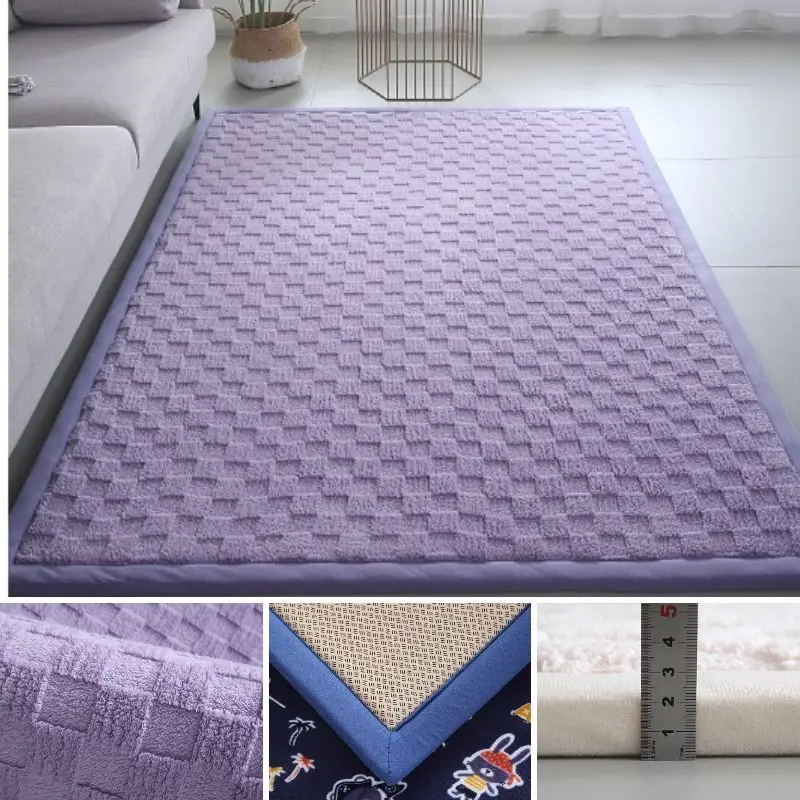 Pink Checkerboard Rugs for Bedroom Home Decor Fluffy Soft Plush Floor 2.2cm Thick Mat Living Room For Carpet Lattice Lounge Rug