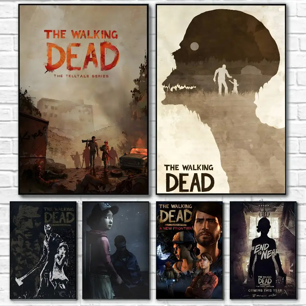 C-Classic Games T-The Walking Dead Second Poster Canvas painting poster with prints Home bedroom living room decoration gift