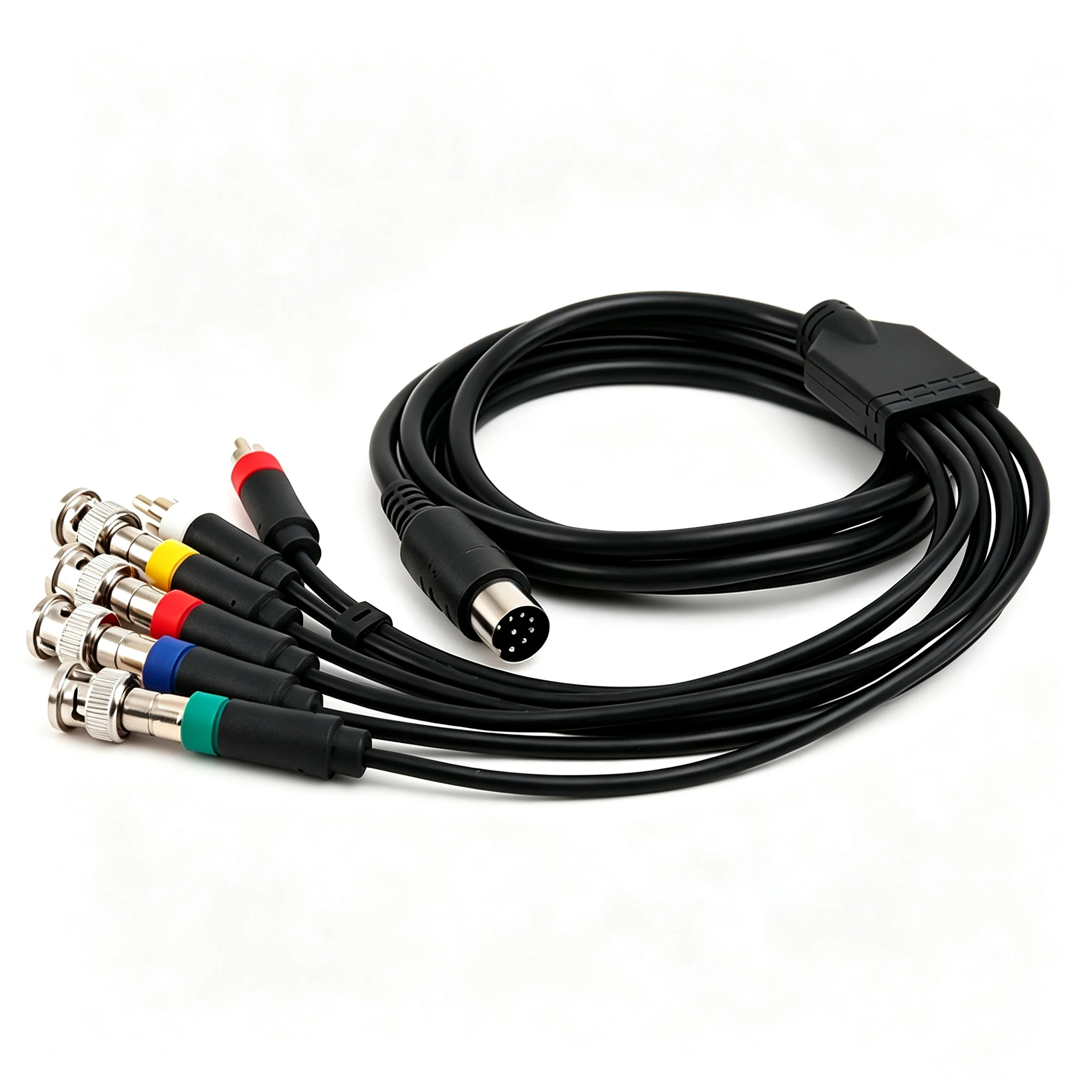 1,8 m, czarny kabel PAL-V Pin RGBS z złączem BNC (Q9) do konsoli Sega MD1 Mega Drive w wersji europejskiej (EU PAL) oraz do monitorów kolorowych CRT. — zdjęcie produktu 7