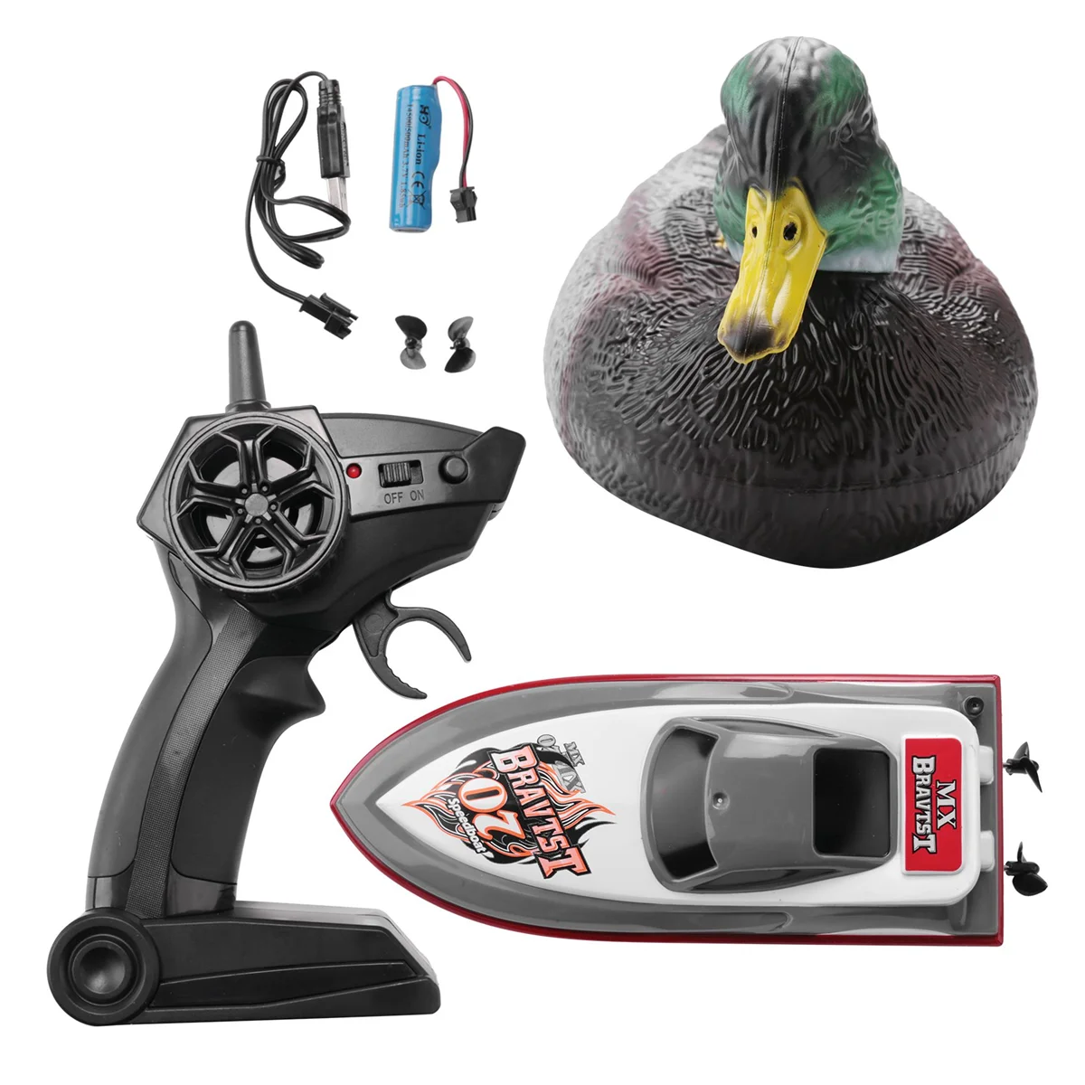 เรือ RC V201เรือเป็ด2.4GHz ควบคุมการเคลื่อนไหวการล่าเรือเป็ดกันน้ำสำหรับสระว่ายน้ำบ่อตกแต่งสวน