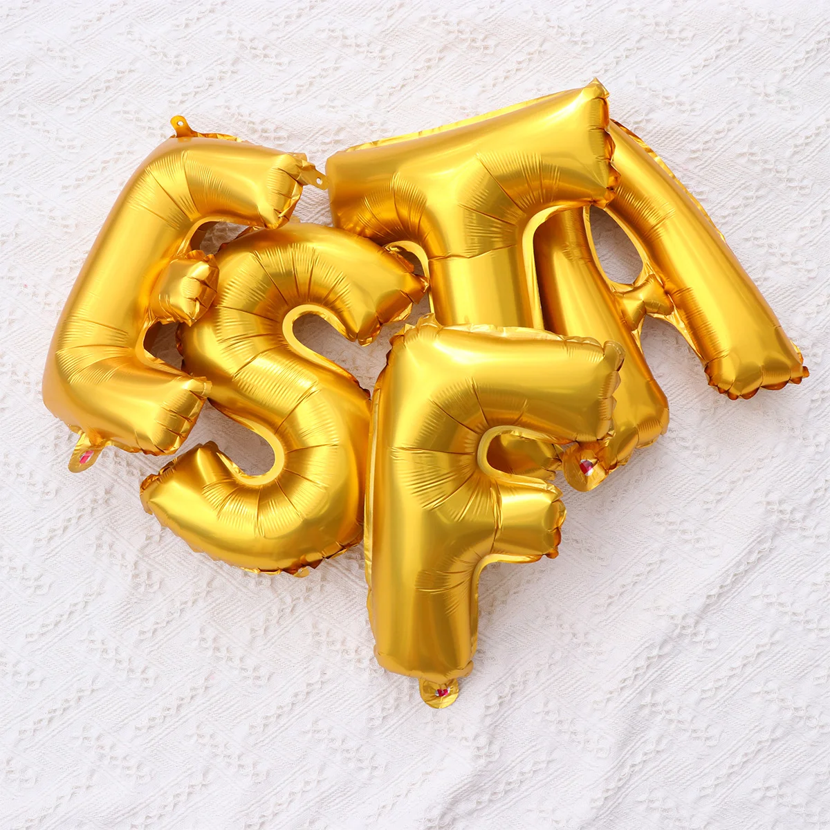 

1Set Golden Balloon Stylish Party Decoration Creative Design Aluminum Foil Balloons Festival Theme Photo Props