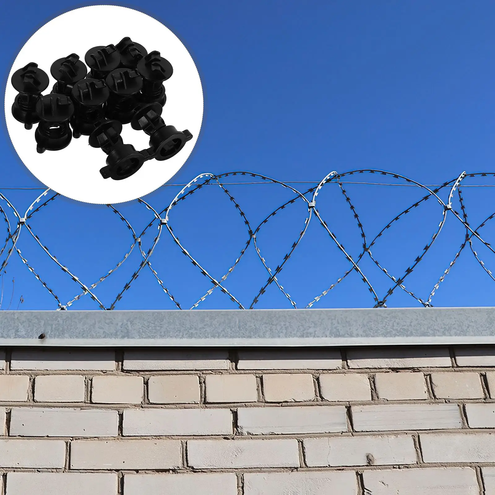 10pcs Electric Fence Gate Insulators Handle Anchor Horse Poultry Livestock Animal Fence Wire Insulators Wood Post