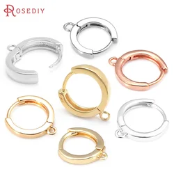 10.5MM 12MM 13MM 15MM 18K Gold Color Brass Round Circle Earrings Hoops High Quality Diy Jewelry Making Supplies Accessories