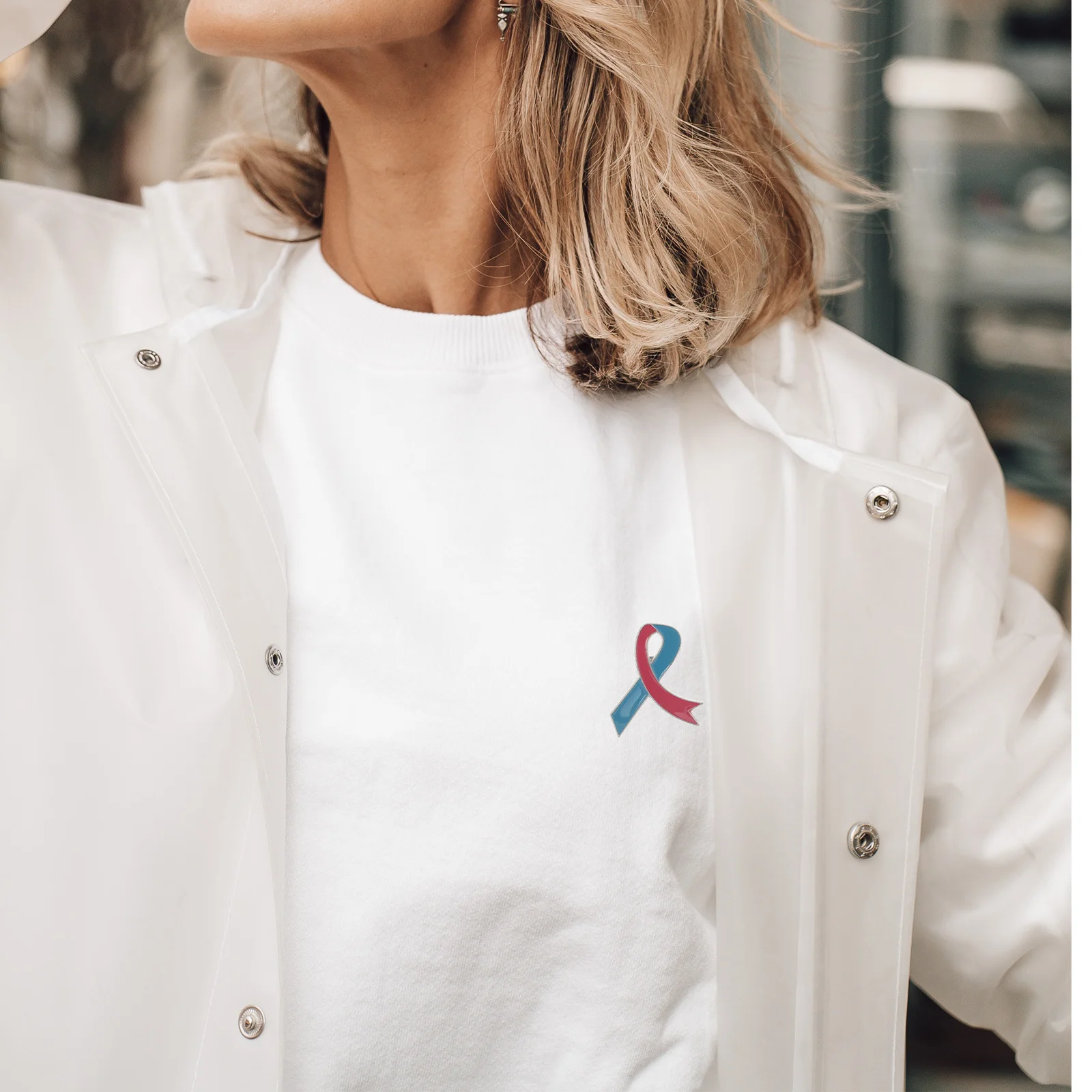 

10Pcs Pink Ribbon Awareness Brooch Zinc Alloy Enamel Pins Charity Fundraising Badge for Hats Clothes Backpacks Support Events
