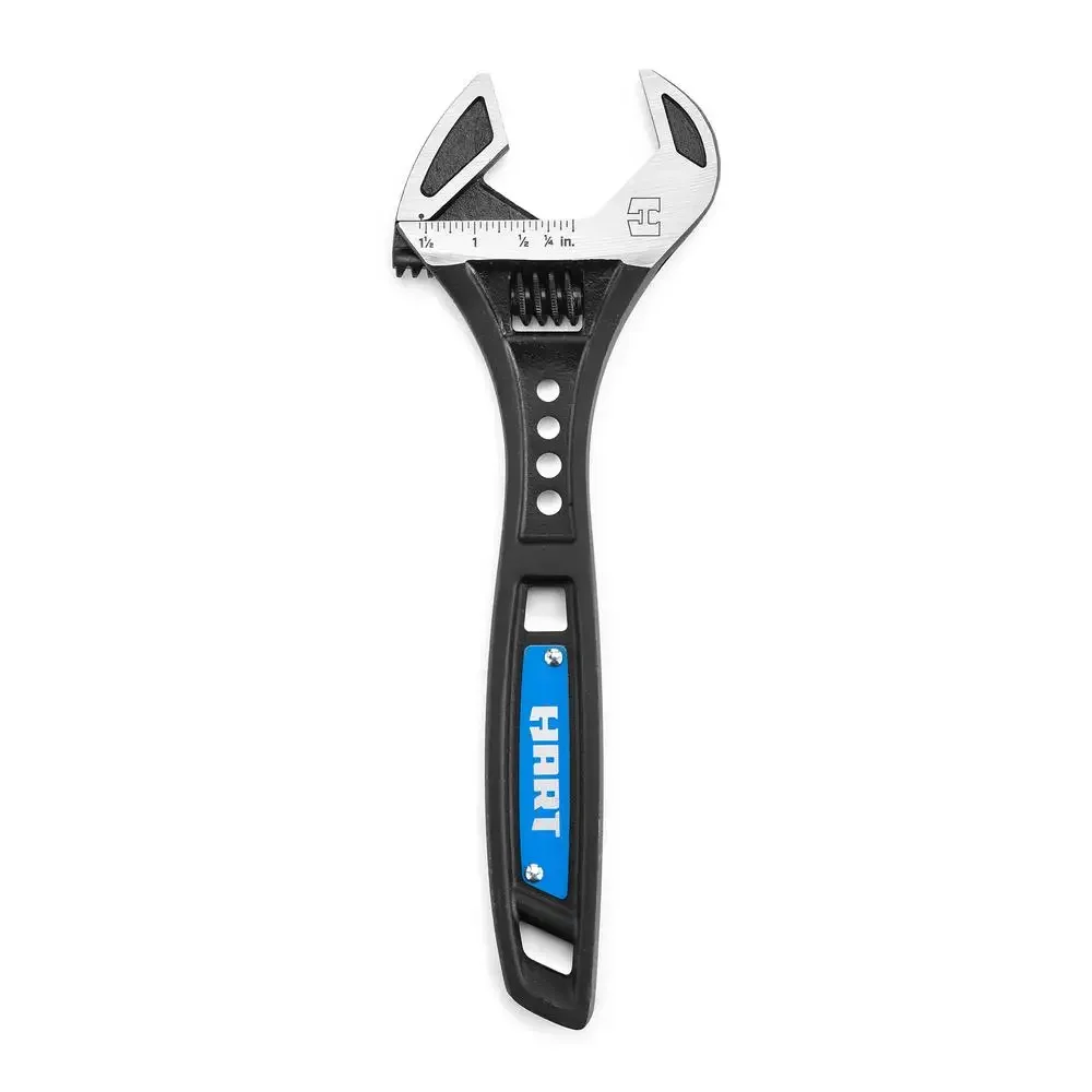 10-inch Professional Adjustable Wrench with 20% Wider Jaw Laser-Etched Ruler High-Grade Chrome Vanadium Steel Commercial