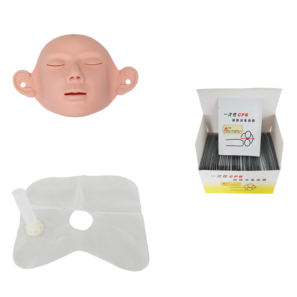 Special Accessories for Cardiopulmonary Resuscitation Simulator 50 Barrier Facial Mask 4 Lung Bags 1 Replaceable Skin