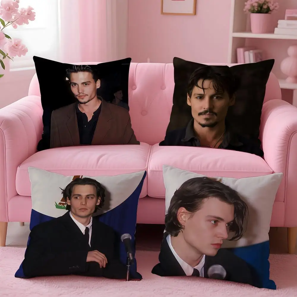 Movie Johnny Depp Cushion Cover Cushion Cover Set 4Pcs 50x50 45x45 40x40 Pillowcase Decorative Sofa Home Decor