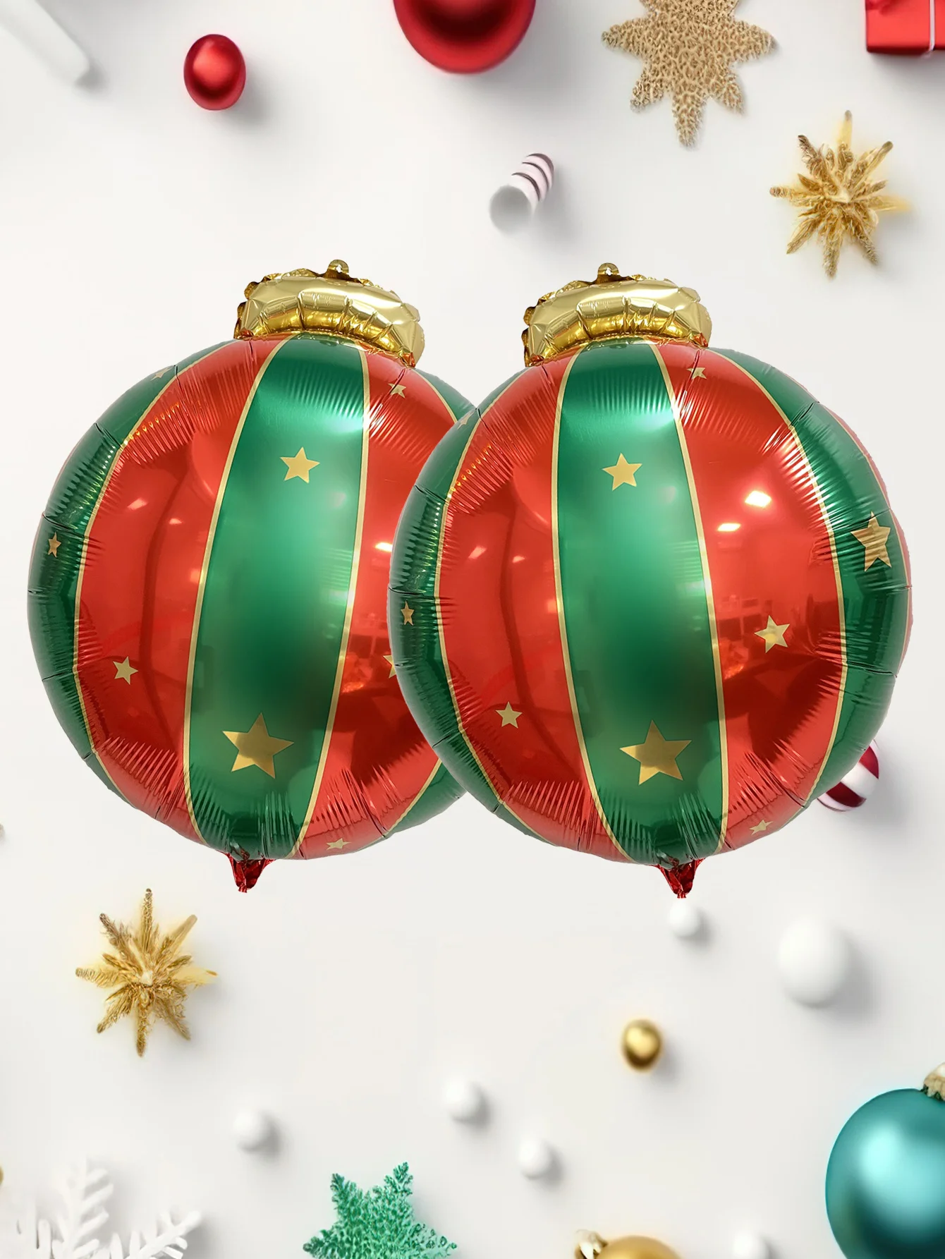 2pcs Christmas Hanging Ball foil Balloons Christmas Balloons Christmas Decorations for home Party Decorations Navidad 2025