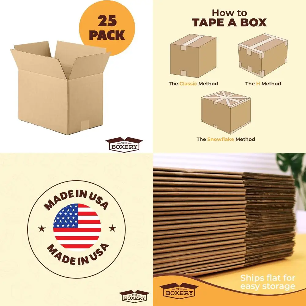 

20x14x14 Inches Brown Corrugated Cardboard Boxes, 25-Pack - Ideal for Shipping, Packing, Moving, Storage | Durable, Eco-Friendly