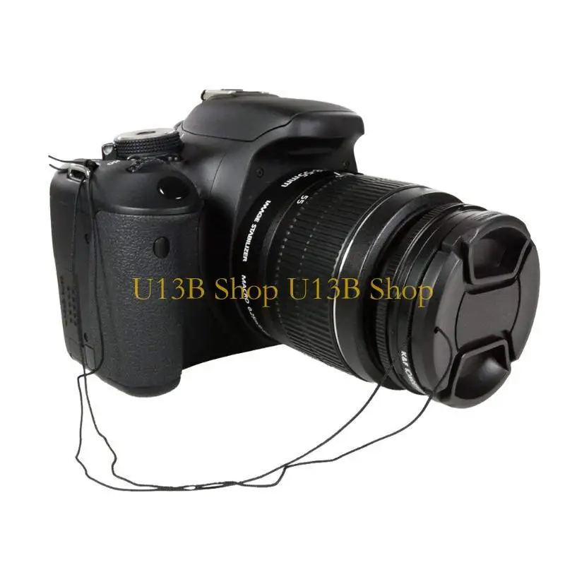 U13B Snap-On Front Lens Cover Cover Pinch Lens Cap Debu Cover Dust dengan Anti-Kehilangan Untuk Pentax DSLR