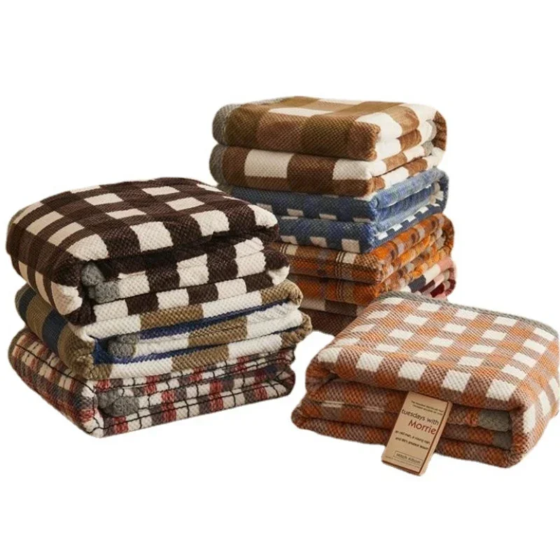 New Doudou Plush Blanket Autumn and Winter Thickening Warm Blanket Office Sofa Napping Blanket