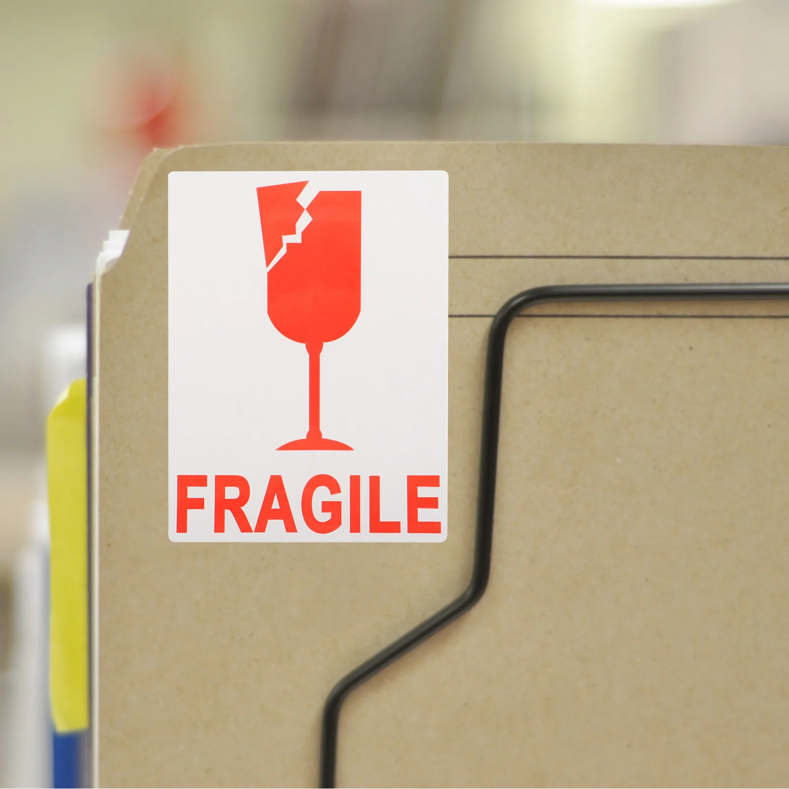 Red Warning Labels Stickers Fragile Shipping Tags Moving Labels Boxes Handle Care Parcel Safe Transport Decals Product Signs