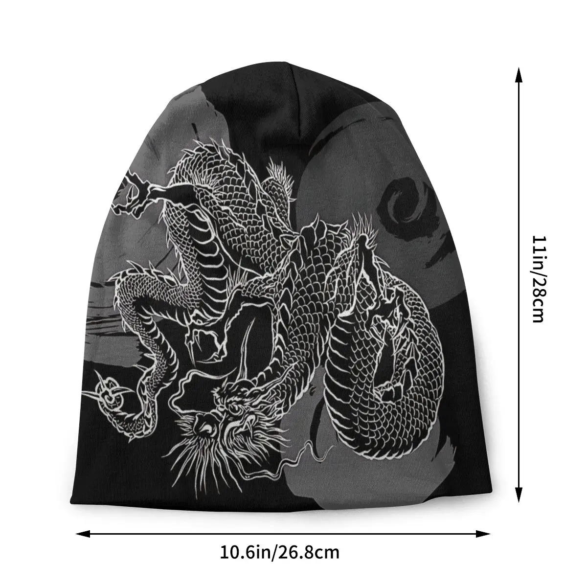 Japanese Dragon Art Tattoo Skullies Beanies Caps Japanese Dragon Thin Hat Autumn Spring Bonnet Hats Men Women's Unisex Ski Cap