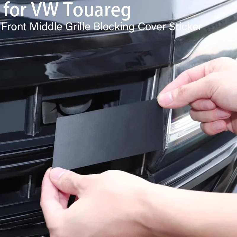 

Front Middle Grille Blocking Cover Sticker Plate Dust-proof Central Grid Baffle for VW Touareg Exterior Accessories 2019-2024