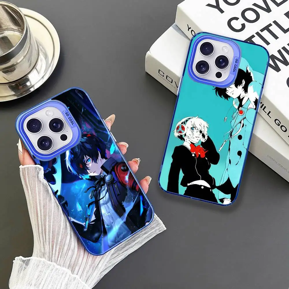 

Cool Game P-Persona 3R-Reload Phone Case For iPhone17,16,15,14,13,12,11 Plus,Pro Max Blue Matte Shockproof Cover