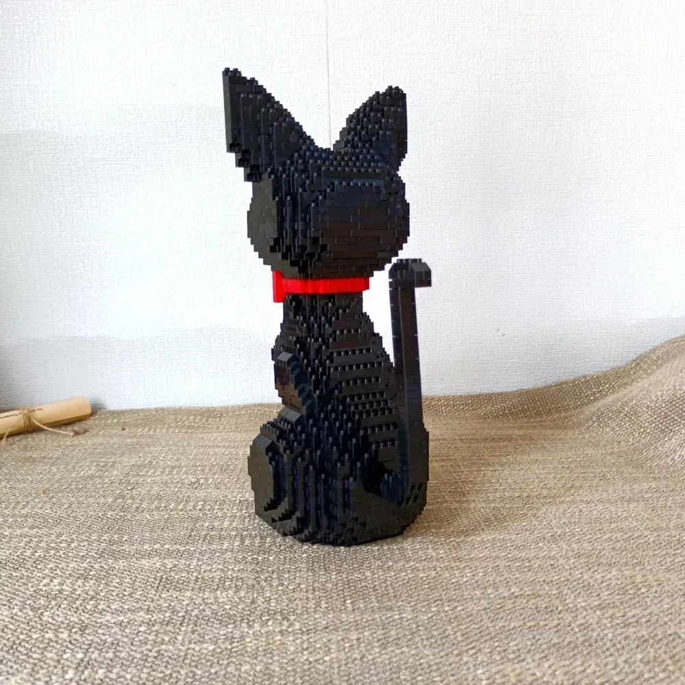 Black Cat Model Mini Building Blocks Children Learning Toys for Kid Boy Girl Squirrel Pet Style Brick Children\'s Toy Gifts