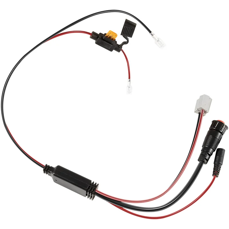 010-12676-35 Stromkabel, wetterbeständig, mit Ladeanschlussstecker und 5 A Sicherungshalter, passend für Garmin ECHOMAP, Panoptix Eisfischen – Detail 2