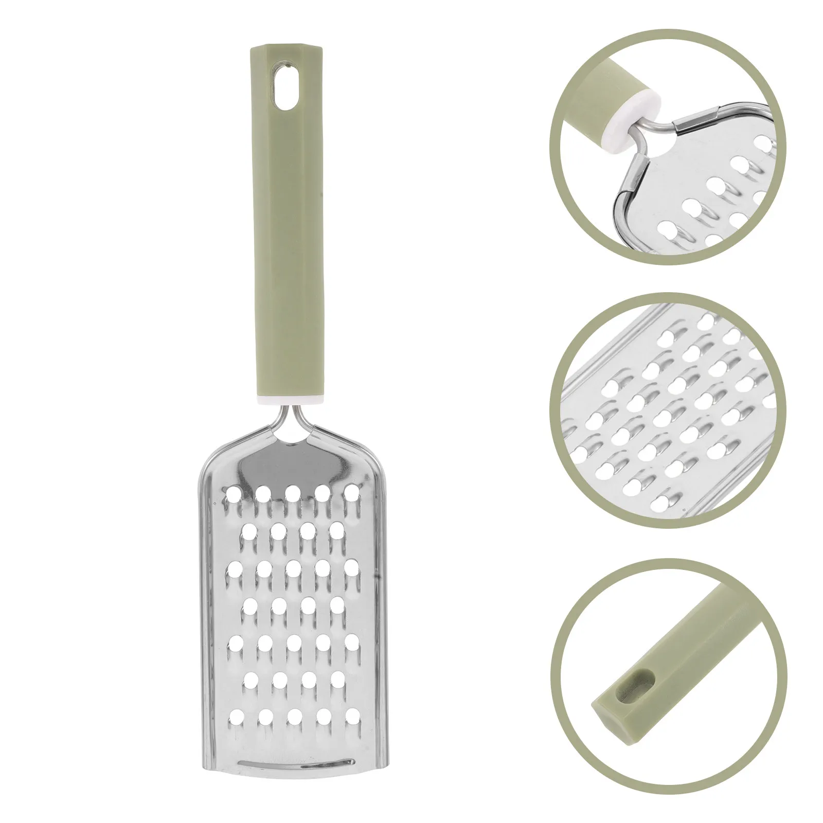 Rallador Manual con Mango de PP, Herramienta Ergonómica de Cocina para Rallar Vegetales, Queso, Ajo, Jengibre, Frutas, Limón y Preparar Alimentos