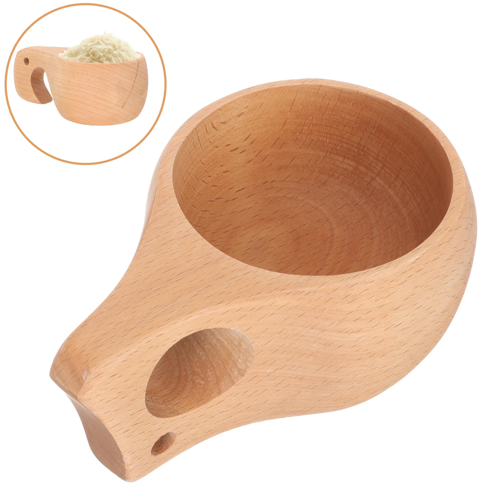 

Деревянная чашка с ручкой, мерная ложка, декоративные ложки для дома, идеальный подарок на новоселье для друзей, разделочная доска для кемпинга