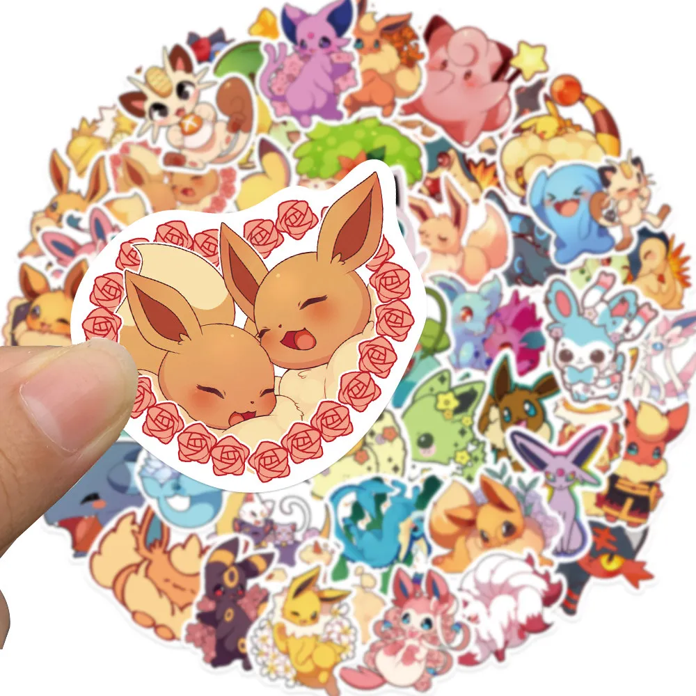 

Hot Sale 150 Pokemon Stickers Pack Waterproof Vinyl Pikachu Decals for Laptop Journal Scrapbook DIY Cute Cartoon Gift for Fans
