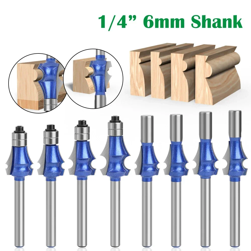 1PC 1/4 6.35MM 6MM Shank Milling Cutter Wood Carving Tungsten Carbide Drawing Line Router Bit Set for Woodworking Milling Cutter