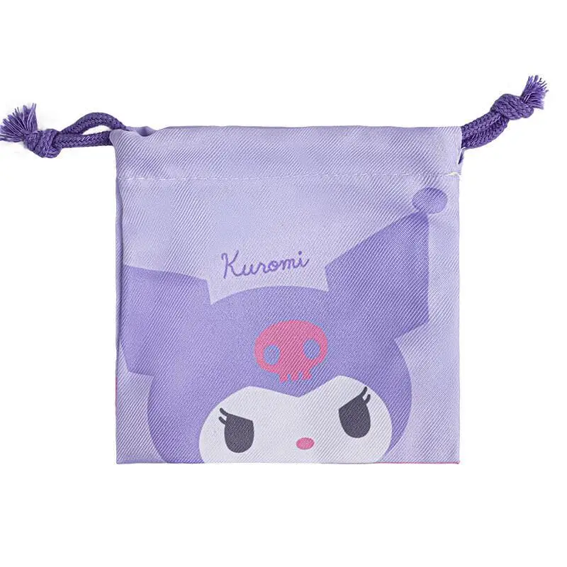 Sanrio bolsa de almacenamiento bolsa de cosméticos varios dibujos animados lindo conejito bolsillo niños estudiante pequeño cordón bolsa de tela de poliéster