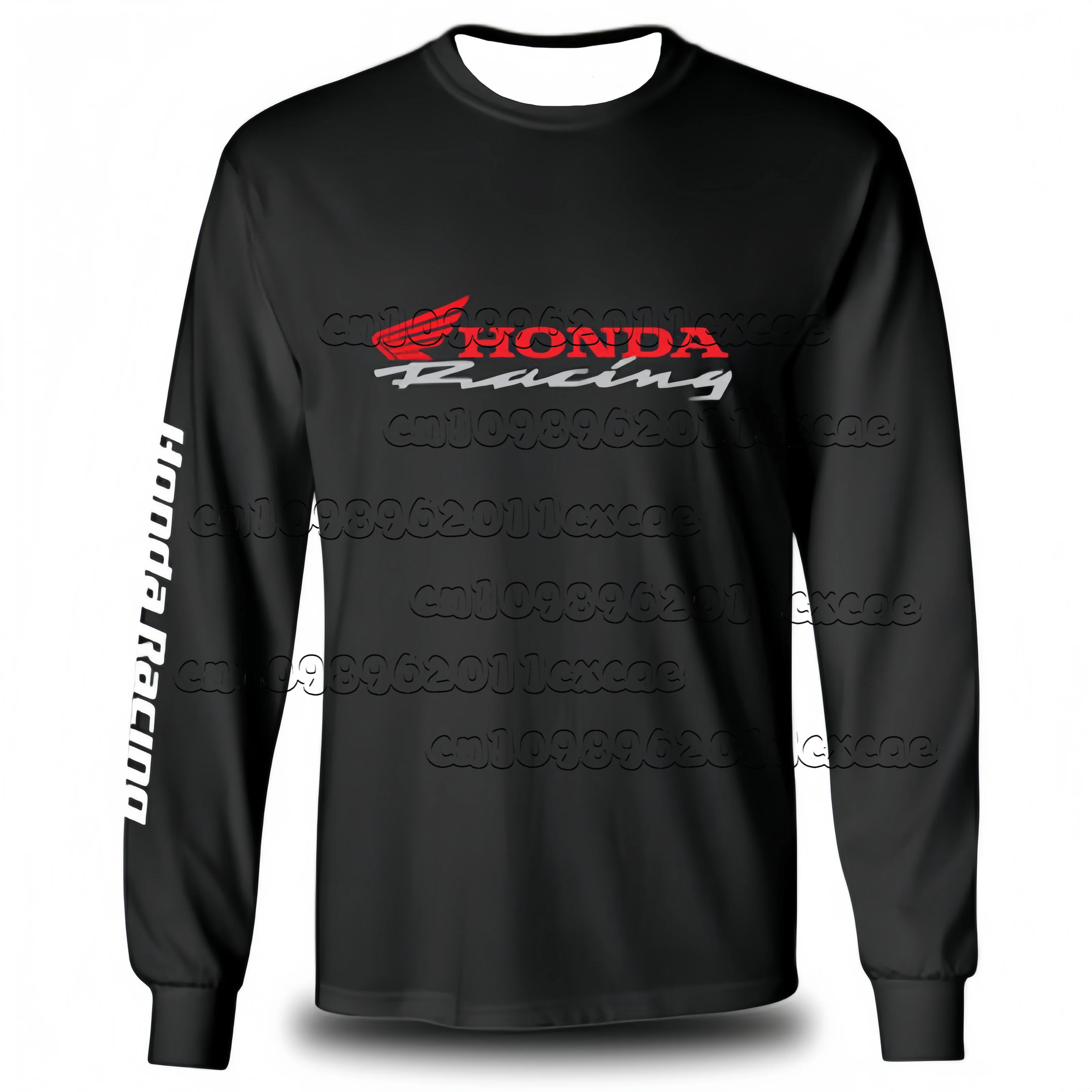 

Honda осенне-зимняя футболка с длинными рукавами, мужская теплая футболка с 3D принтом для езды на горном велосипеде, повседневный топ, мотоциклетная рубашка с длинными рукавами