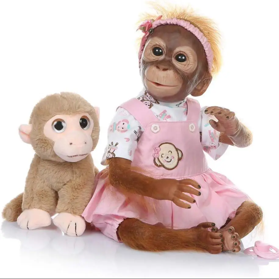 

50 cm /20 inch Rebirth doll, soft and super cute simulation monkey baby rebirth doll