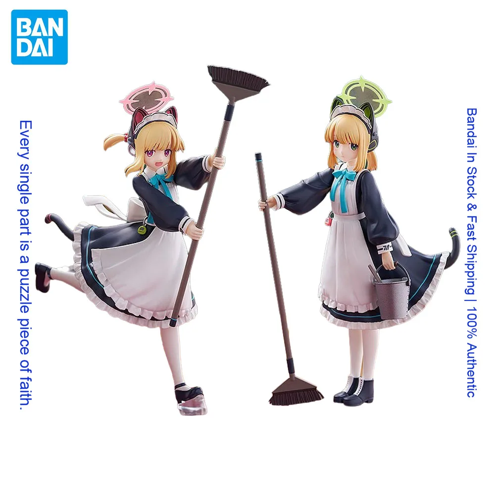 BANDAI POP UP PARADE Blue Archive Tsubaki Momo & Midori Maid Ver. Figura de Anime Auténtica, Modelo de Figura