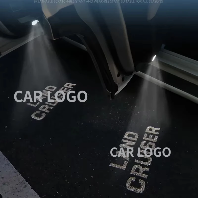 

Car Door Welcome Light LED Laser HD Projection Letter Ghost Shadow Lamp For Toyota Land Cruiser LC300 2022 2023