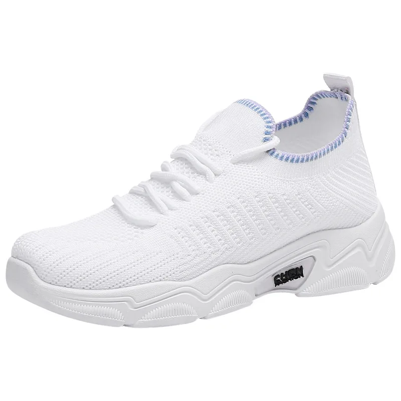 Women's Sneakers Spring/Autumn Breathable Casual Socks Shoes Female Lace Up Thick-Soled Vulcanized Running Shoe Zapatillas Mujer