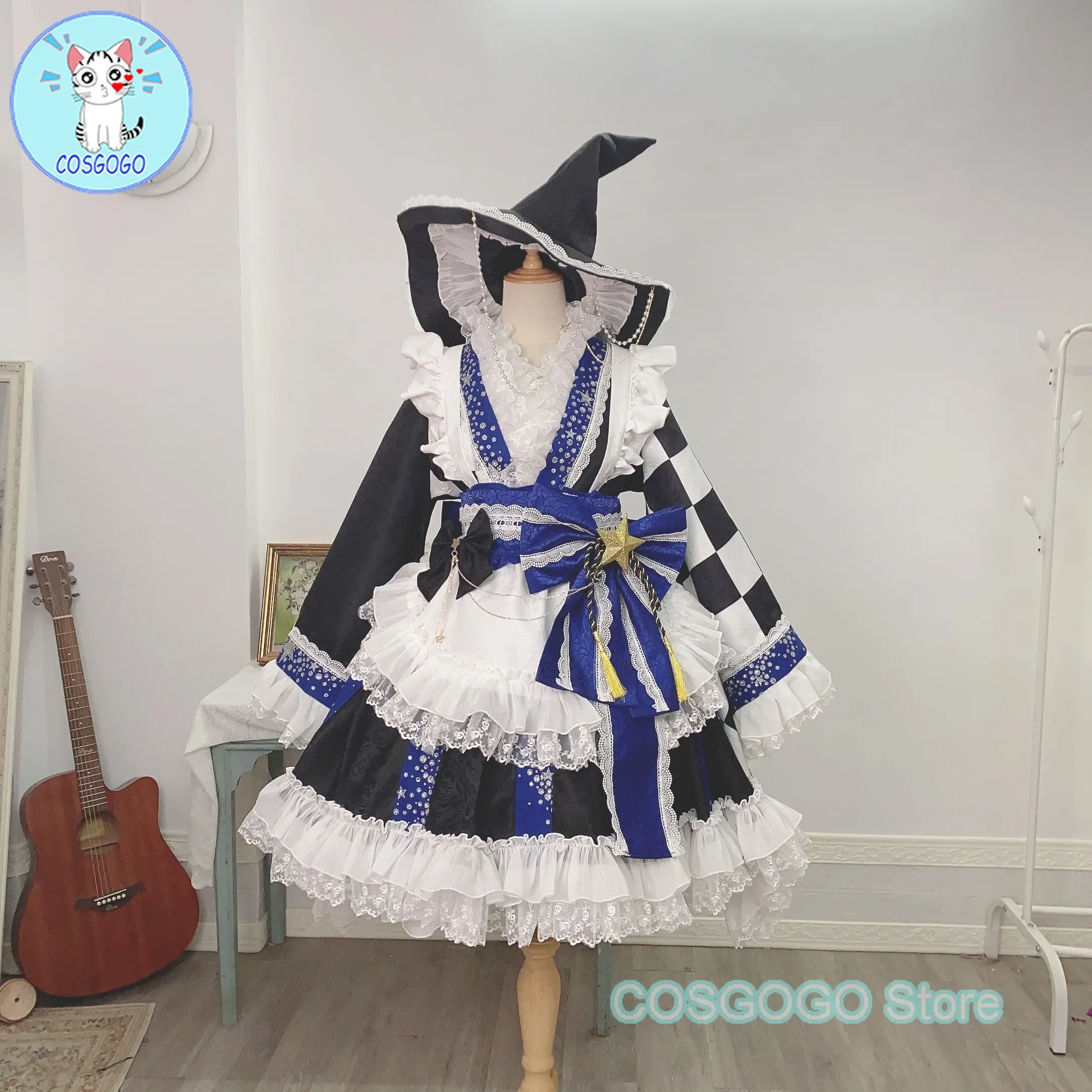 [Customized] Game Touhou Project Project Shrine Maiden Witch Kirisame Marisa Cosplay Costume Halloween Women Gorgeous Dress