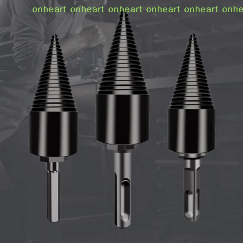 

[C]Firewood Chopper Chop Wood Drill Bit Splitting Tool Splitting Cone Log Splitters Wood Household Tool