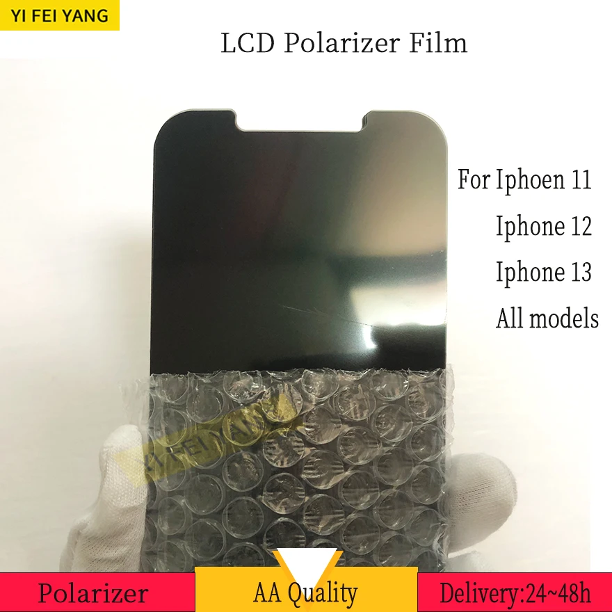 10Pcs Polarization Light Film For IPhone 12 Mini 11 Pro Max 13 Pro 13P LCD Polarizer Film Replacement Part