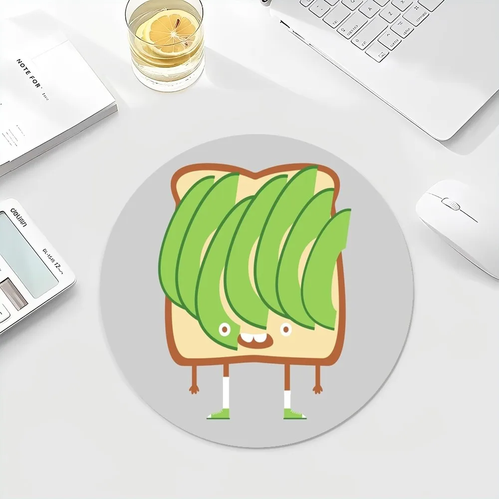 Avocado mousepad、ラウンドキーボードマット、テーブルマット、学生用、テーブル、ゲーマー、デスクトップ、室内装飾