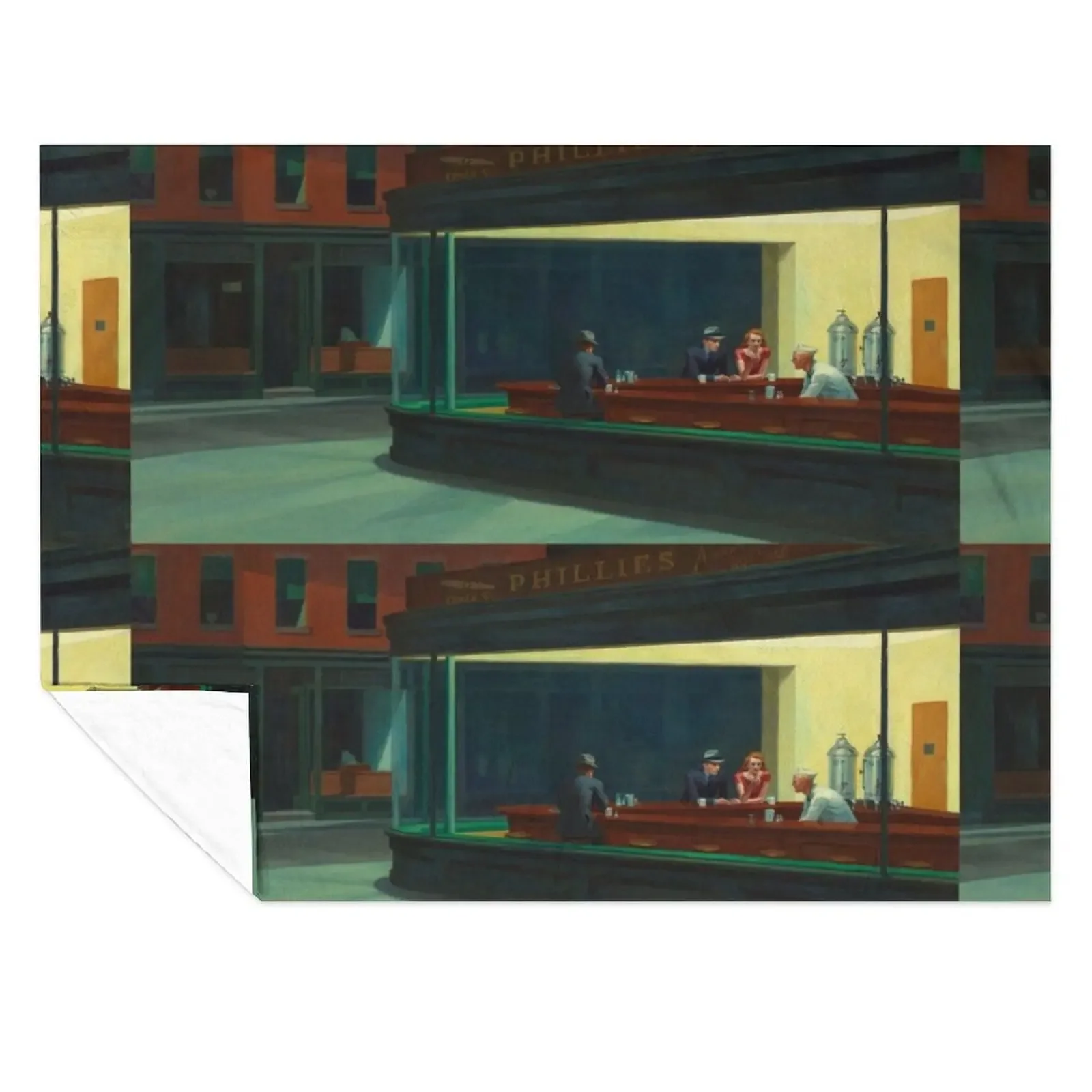 

Nighthawks Throw Blanket Retros Luxury Throw Tourist Blankets For Baby Blankets
