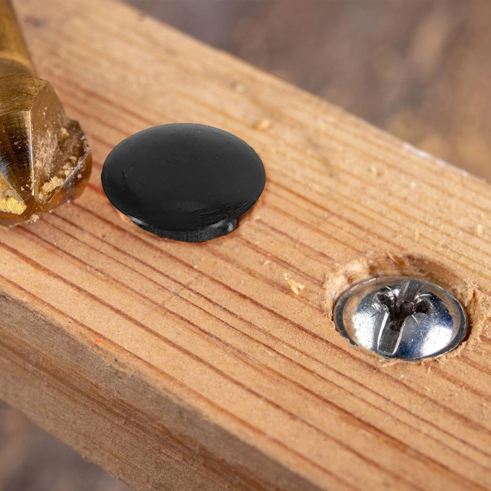 

300pcs 5mm Round Hole Plugs Black Plastic Furniture Stopper Locking Caps Screws Covers End Protectors Hardware Accessories