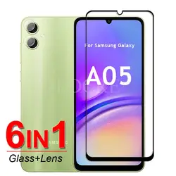 For Samsung Galaxy A05 Glass Samsung A05 Tempered Glass Full Glue Screen Camera Lens Protector Film Galaxy A05 A05S A04 Glass