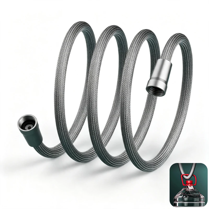 Nylon Rope Braided Shower Pipe 1.5m/ 2m G1/2 Flexible Bathroom Water Head Shower Head Pipe Tool Bathroom Shower Accessories