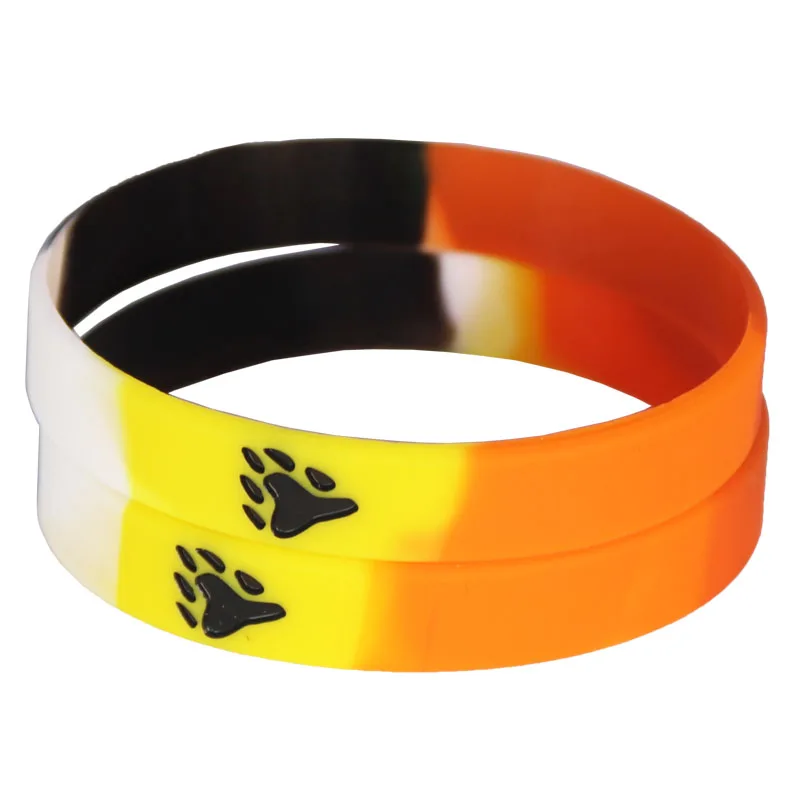 1PC Hot Sale Fashion Color Printed Logo Bear Pride Silicone Wristband Colour Bracelets&Bangles Women Men Gift Jewelry SH092