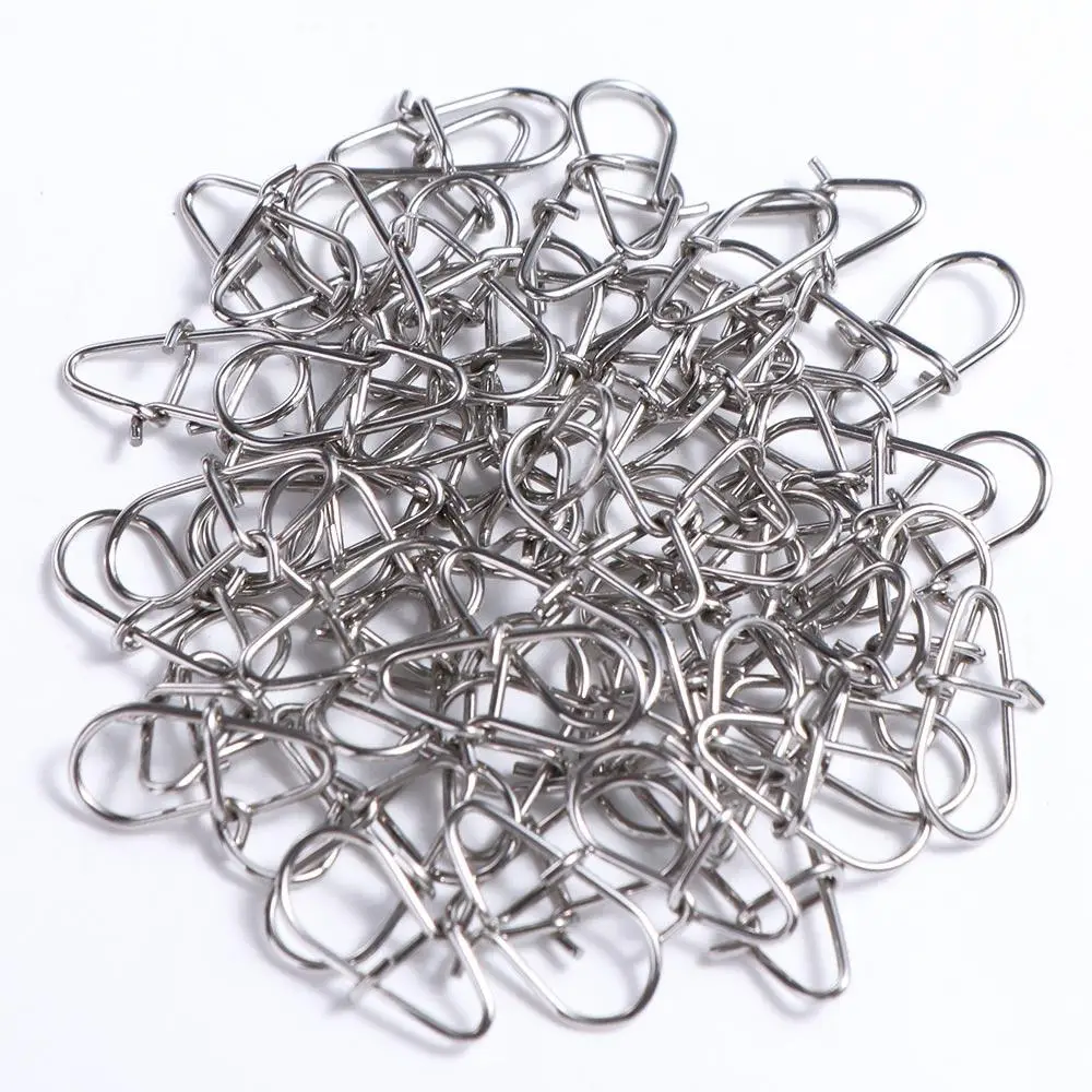 

Lock Snap Connector 00#-3# Fish Tool Fishing Hooked Snap Pin Fishing Lure Connector Lures Hooks Clips Swivel Lure Connector