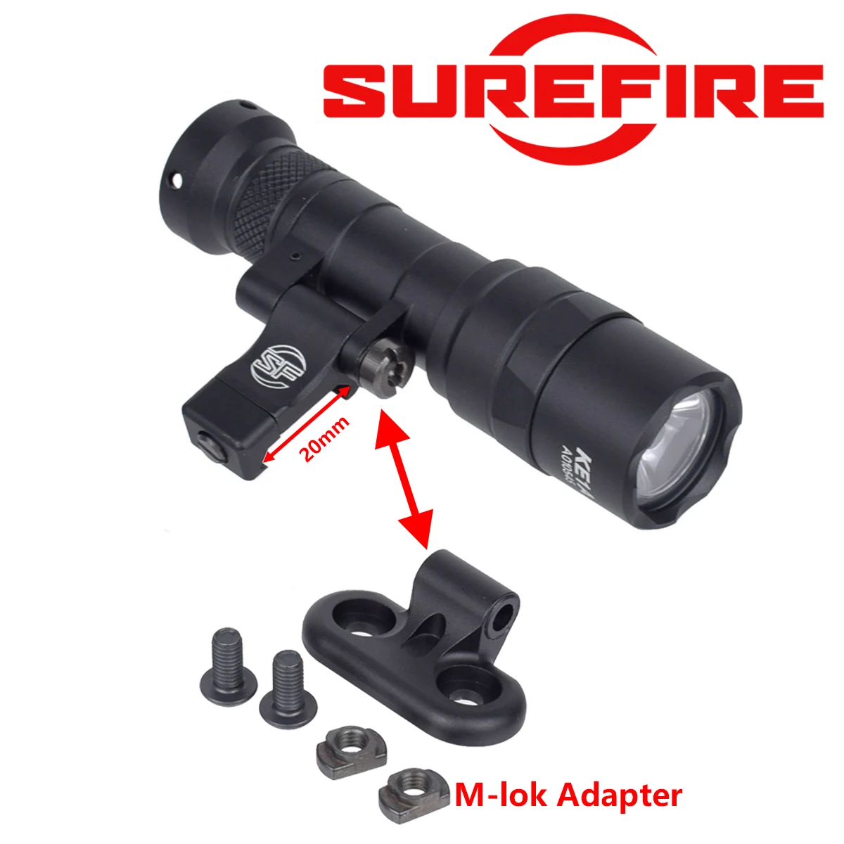 Taktische SureFire M640 M640DF Taschenlampe M640V M340V M340C LED-Laterne für Outdoor und Airsoft, passend für 20mm Schienen – Detail 4