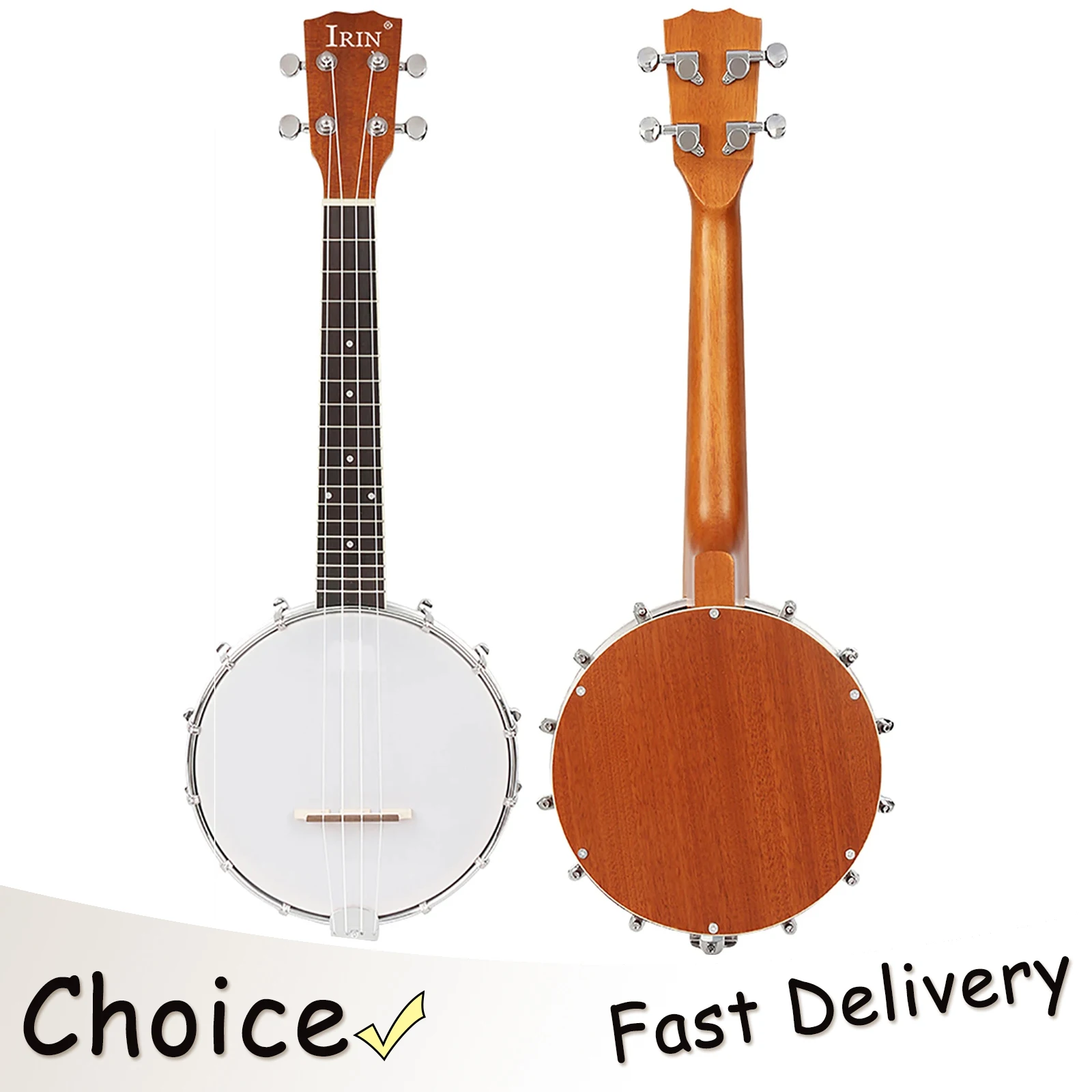 

IRIN 4-String Banjo Maple Neck Rosewood Fretboard Sapele Backboard Mini Guitar Professional Banjo Beginner Strings Instrument
