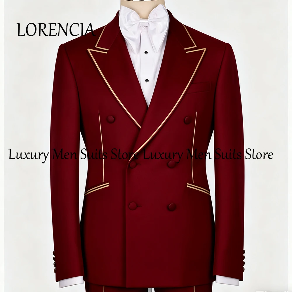 

Формальные костюмы для мужчин, комплект из 2 предметов, двубортный смокинг, комплект 2025 года, вечерние наряд, индивидуальный пиджак, брюки, халат mariage femme